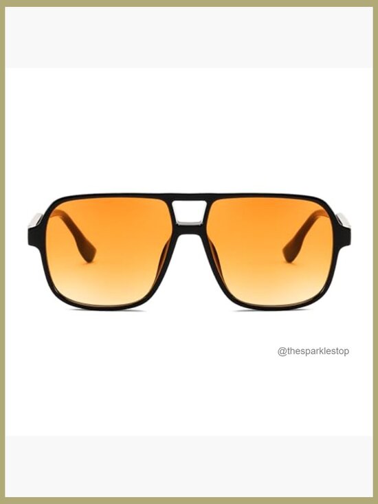 Retro Square Aviator Sunglasses with UV400 Protection Unisex main image 4